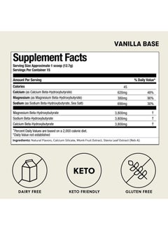 Perfect Keto Exogenous Ketones Powder, BHB Salts Supplement for Ketosis & Fasting, Plus Electrolytes for Hydration, Caffeine Free Energy, Keto Diet, Focus & Workout Support, Vanilla, 6.7 oz  - Image 2