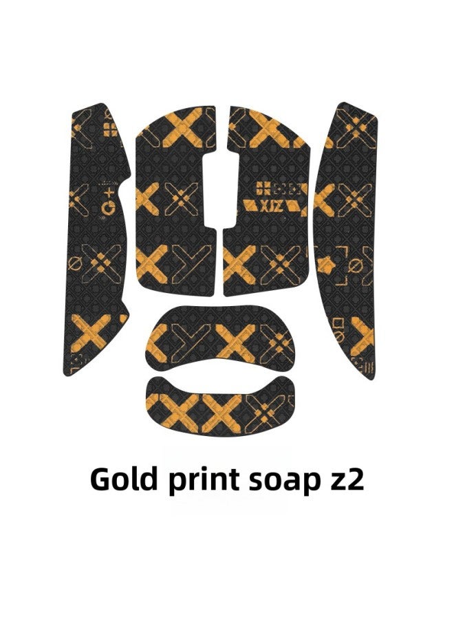 Suitable For Soap Z2 Mouse Anti-slip Stickers Sweat-absorbent Stickers Mouse Protection Side Skirt Protective Film Ice Version ICE Foot Pad-Color:[all Inclusive] White Printed Mouse Stickers [free Cleaning Cotton]  - Image 4