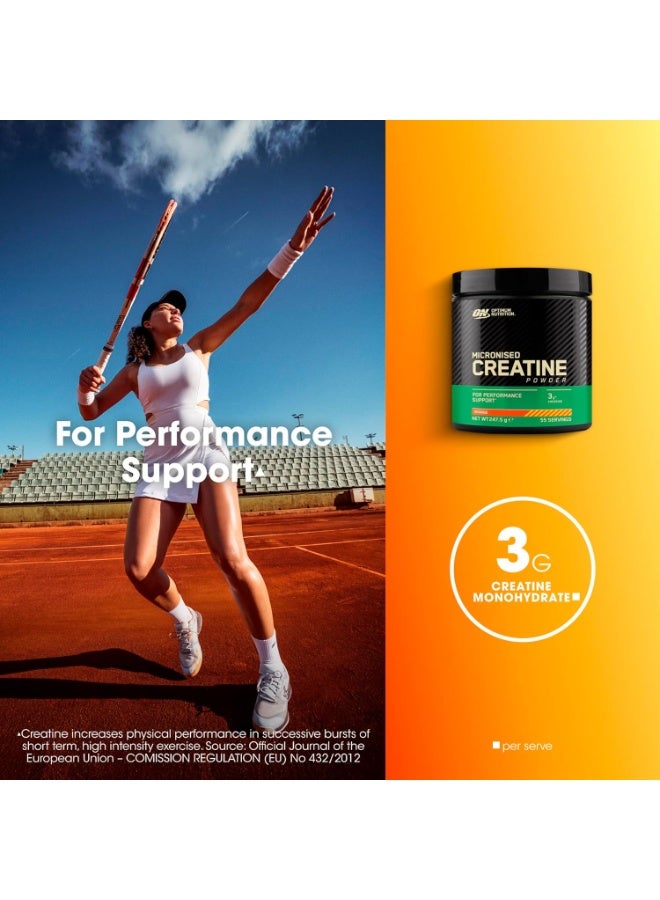 ON Optimum Nutrition Micronised Creatine 247.5g Orange - Image 5