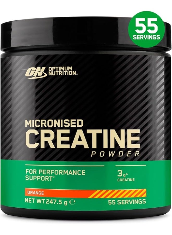 ON Optimum Nutrition Micronised Creatine 247.5g Orange - Image 1