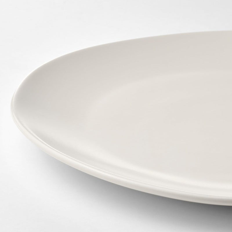 BS Case Ikeaa MSESIDIG Stoneware Plates 25 cm Diameter Matte White Set of 2 - Image 2
