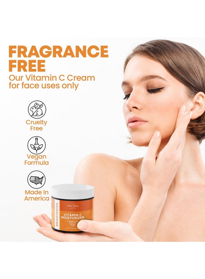 Wild Doe Naturals Vitamin C Face & Neck Moisturizer Firming Eye Cream Antiaging Glowing Skin With Green Tea Hyaluronic Acid Vitamin E Jojoba Oil 4Oz - Image 5