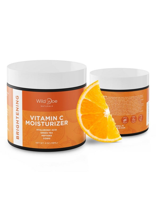 Wild Doe Naturals Vitamin C Face & Neck Moisturizer Firming Eye Cream Antiaging Glowing Skin With Green Tea Hyaluronic Acid Vitamin E Jojoba Oil 4Oz - Image 2