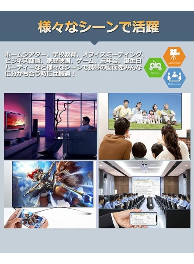 إني كاست محول عرض لاسلكي HDMI بدقة 1080P للتلفزيون، دونجل نسخ شاشة متوافق مع هواتف iPhone وAndroid - Image 3