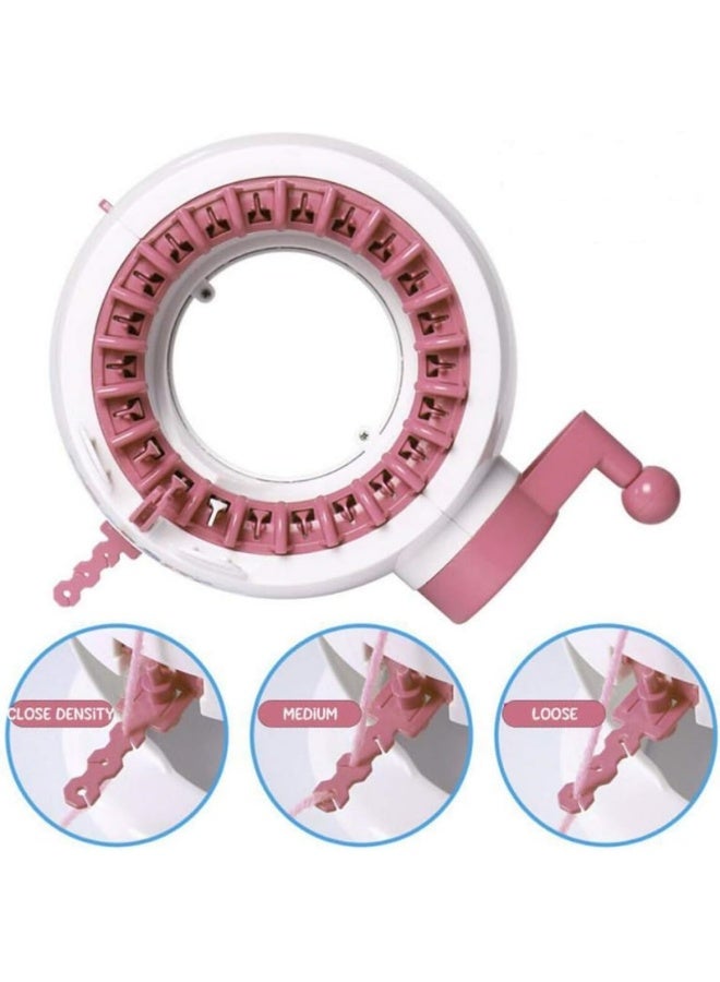 إم مياويان آلة حياكة ذكية دائرية، ماكينة حياكة يدوية مع صفيحة دوارة مزدوجة، نول دائري بـ 22 إبرة للتريكو للكبار والأطفال - Image 5