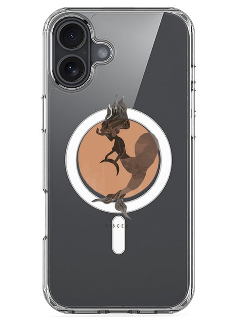 iPhone 16 Plus Magsafe Magnetic Case for iPhone Compatible with Wireless Charging, Shockproof Phone Bumper Cover - Pisces