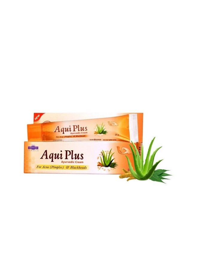 hapdco Aqui Plus Ayurvedic Cream 25Gm (Pack Of 3) Ayurvedic Safe & Effective Cream For Acne Pimples & Blackheads - Image 1