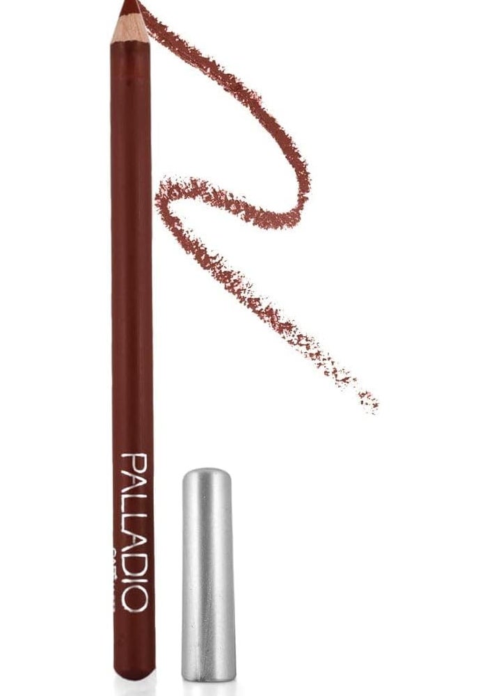 Palladio Lip Liner Pencil, Wooden, Firm yet Smooth, Contour and Line with Ease, Perfectly Outlined Lips, Comfortable, Hydrating, Moisturizing, Rich Pigmented Color, Long Lasting, Café - Image 1