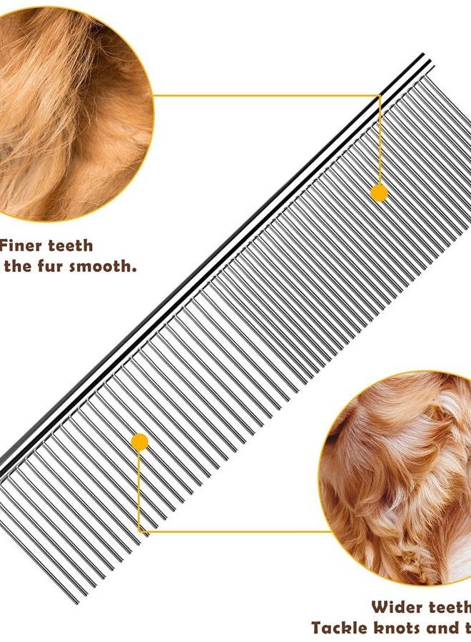 Candure Dematting Comb for Dog and Cat, Pet Grooming Rake and Brushes for Small & Medium Dogs 11+6 Double Sided Blade Deshedding Tool Removes Knots, Undercoat, Mats and Tangled Hair (Green) - Image 3
