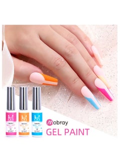 Mobray Mobray Gel Liner Nail Art Polish Set with Nail Brush, 12 Colors  - Image 5