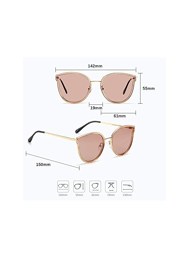 NALANDA Polarized Sunglasses With UV400 HD Lens for Women's Glasses For Outdoor Travel Driving Daily Use Etc,Vintage Retro Stylish Design,100% UV Blocking - Image 3