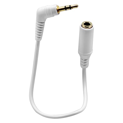 Cellet 2.5mm Male to 3.5mm Female Audio Adapter Cable, 5-Inch Gold-Plated TRRS Connector – Right Angle Plug for Mobile Credit Card Readers, Headsets & Devices with Bulky Cases - Image 1
