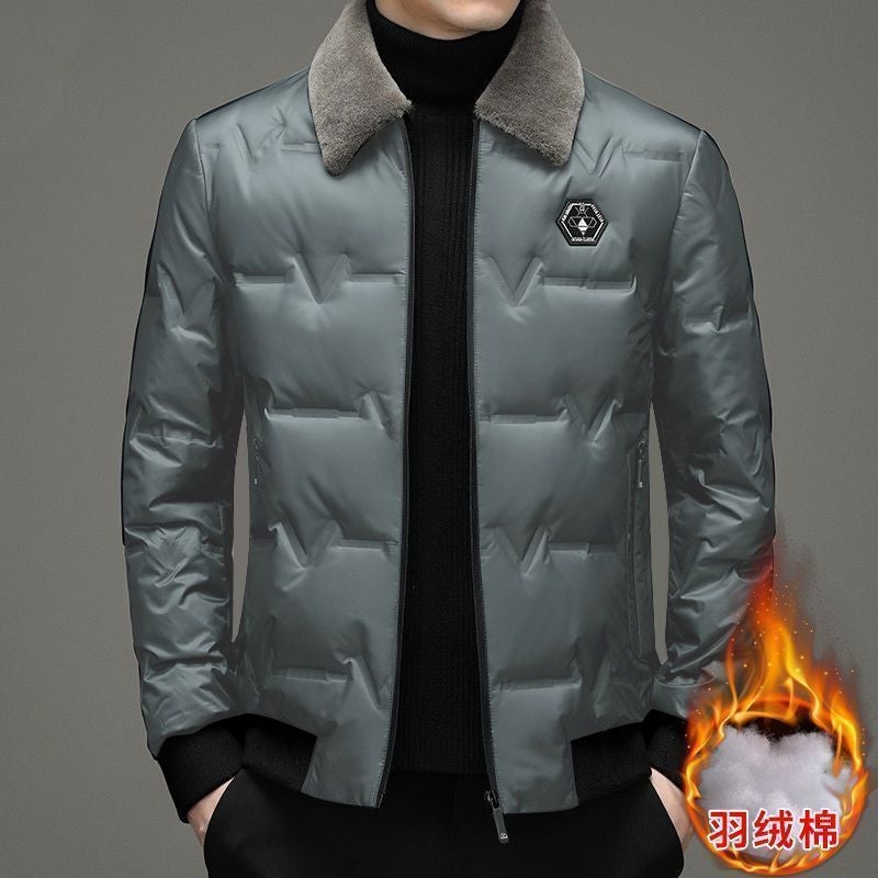 Middle-Aged And Elderly Men'S Cotton-Padded Coat Winter Dad'S Warm Cotton-Padded Thick Casual Loose Top - Image 1