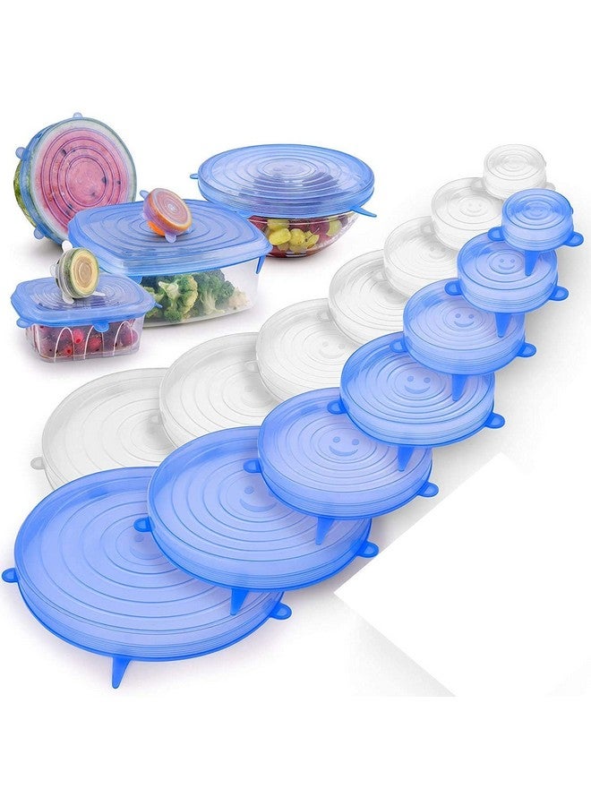 JB Export أغطية سيليكون مرنة قابلة لإعادة الاستخدام وآمنة في الميكروويف من JB لحاويات مستطيلة، دائرية، مربعة، أطباق، صحون، علب، برطمانات، زجاجيات وأكواب - عبوة من 6 أغطية، متعددة الألوان - Image 1