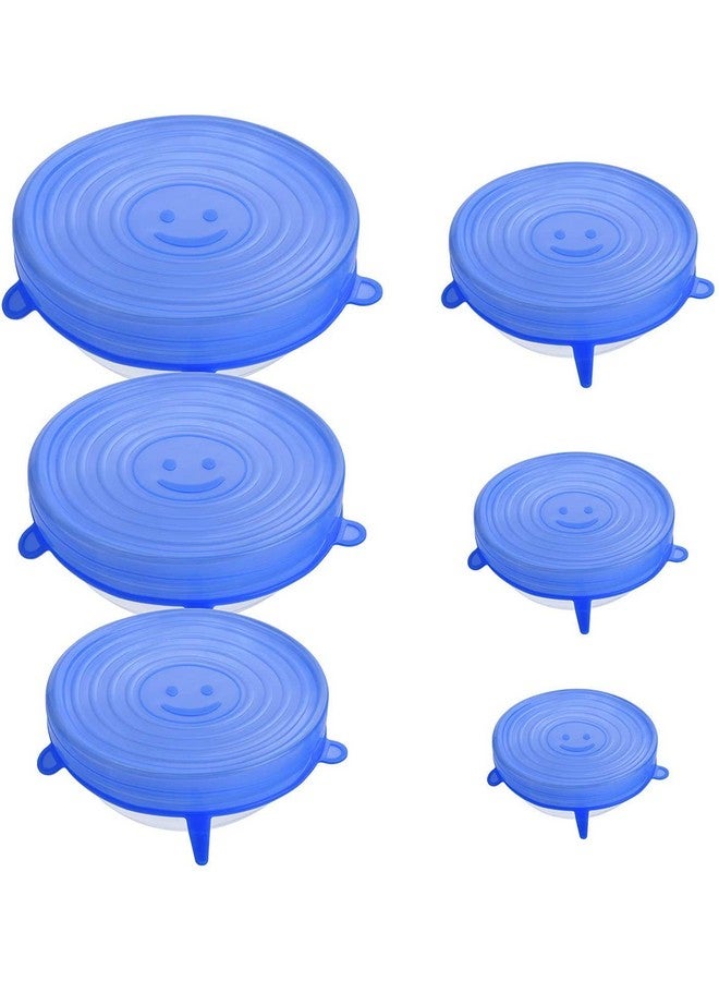 JB Export أغطية سيليكون مرنة قابلة لإعادة الاستخدام وآمنة في الميكروويف من JB لحاويات مستطيلة، دائرية، مربعة، أطباق، صحون، علب، برطمانات، زجاجيات وأكواب - عبوة من 6 أغطية، متعددة الألوان - Image 5