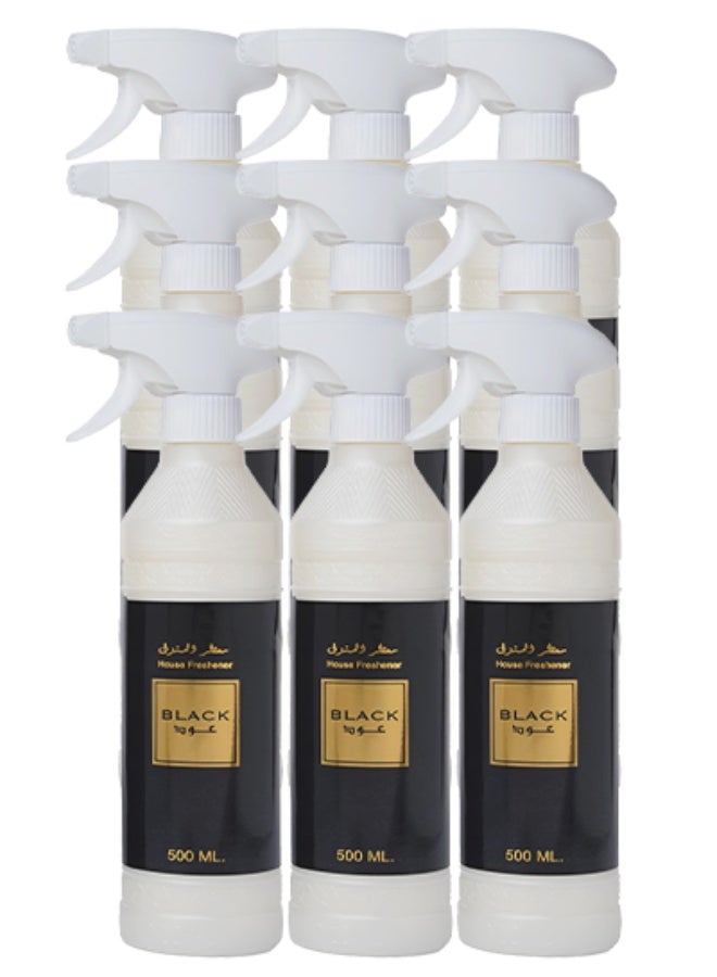 Banafa 9 Pieces Black Oud House Freshener 500ml - Image 1