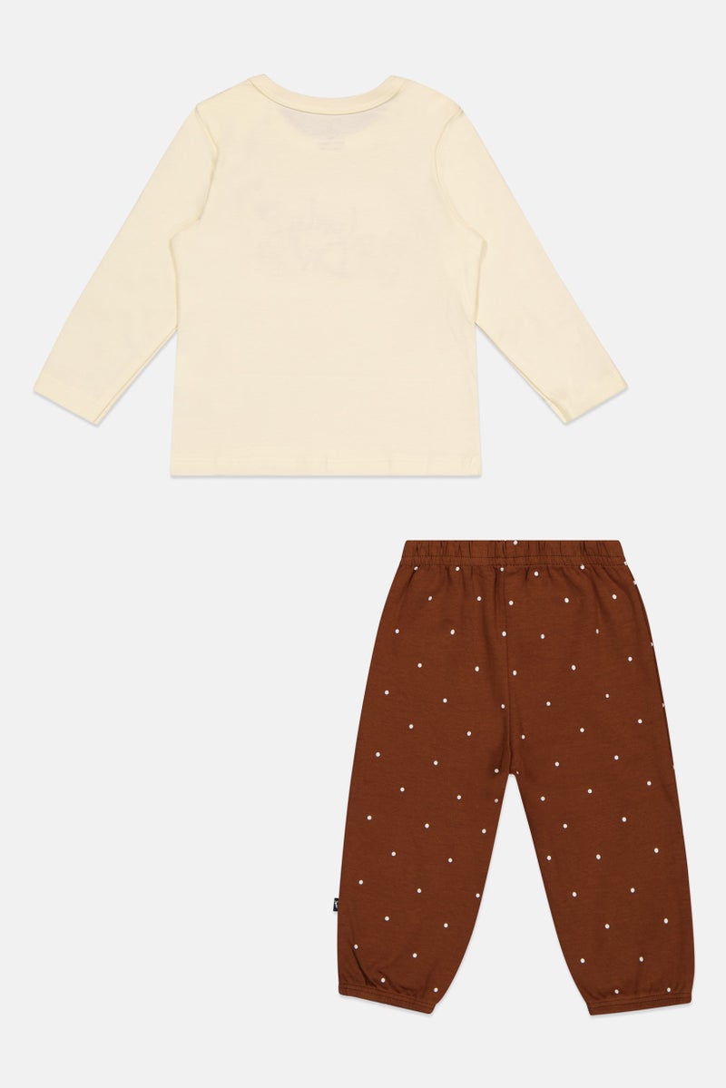POPEES Toddlers Girl 2Pcs Embroidered Top And Pants Set, Multicolor - Image 3