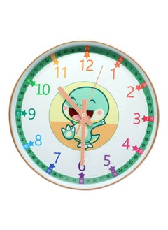 Generic Learning Clock for Kids, Telling Time Teaching Clock, Kids Room Wall Clocks, Silent Non Ticking Learn to Tell Time Clock, Colorful Wall Clock for Kids Room, Bedrooms, Playroom, School (Dinosaur)  - Image 1