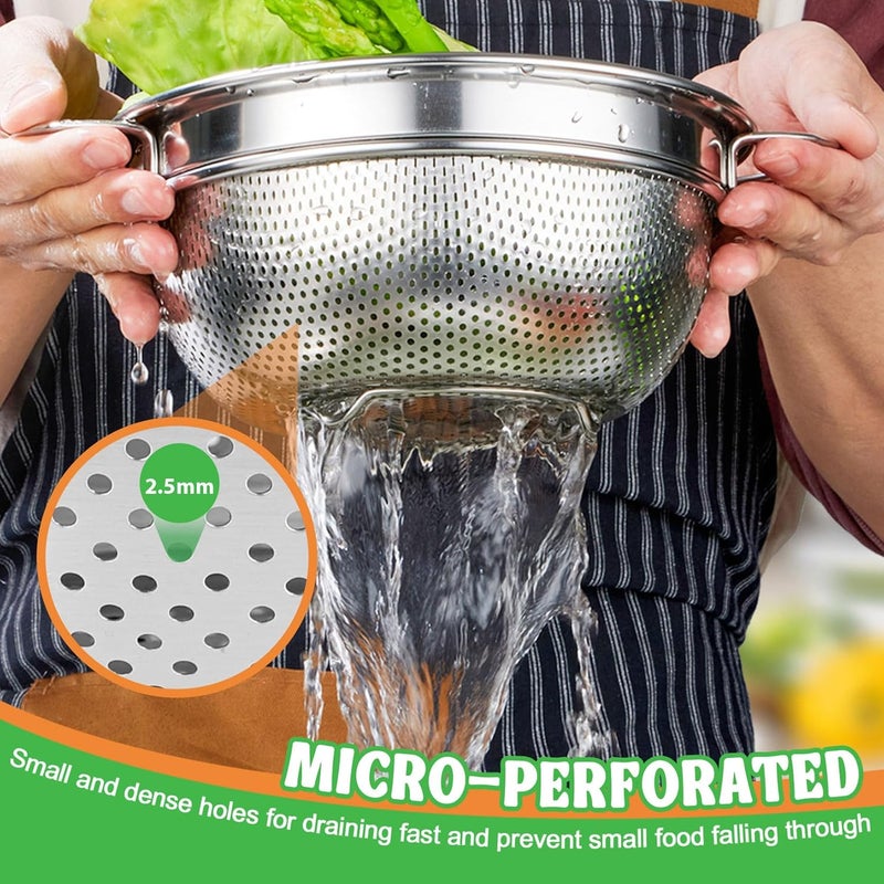 P&P CHEF 3QT Stainless Steel Colander - Image 3