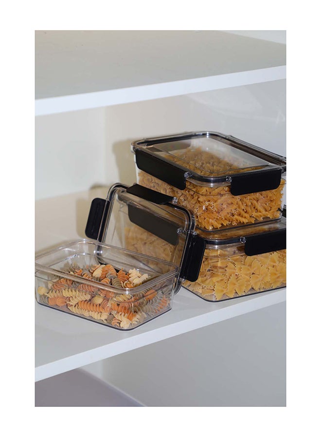 ايست من نون مجموعة من 3 حاويات تخزين محكمة الغلق لحفظ الأطعمة الطازجة، حافظة تنظيم طعام الثلاجة، صندوق شفاف بأغطية مُحسّنة للفواكه والخضروات والوجبات الخفيفة 28.3 × 20 × 9.3 سم - Image 5