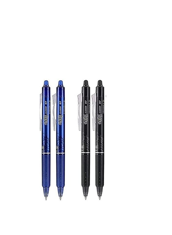 PILOT قلم حبر جاف قابل للمسح من بايلوت 4 قطع بقبضة فريكسون 0.7 مم متعدد الألوان