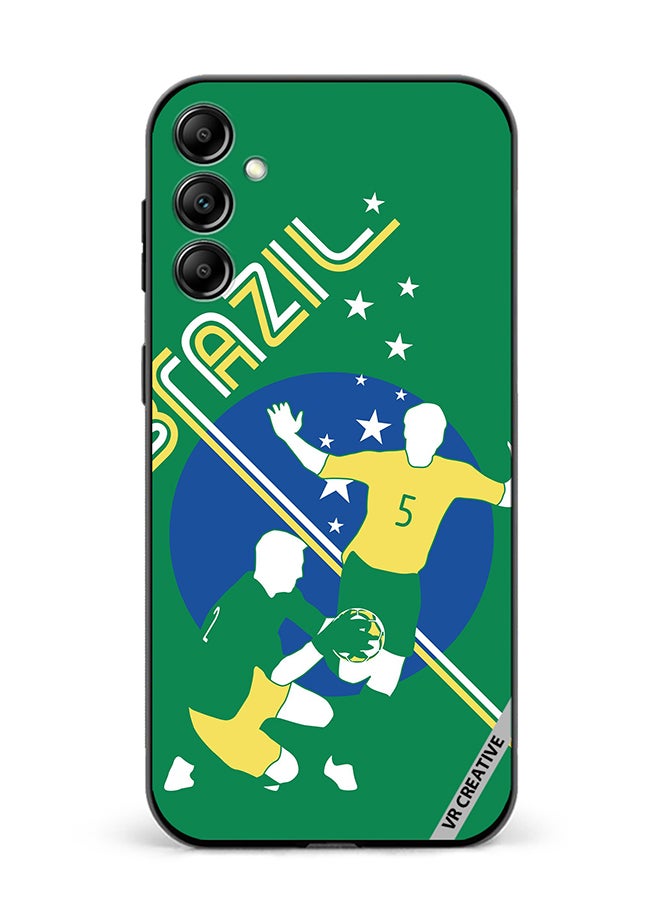 VR CREATIVE Protective Case Cover For Samsung Galaxy A55 Brazil Football Soccer Players Design Multicolour - Image 1