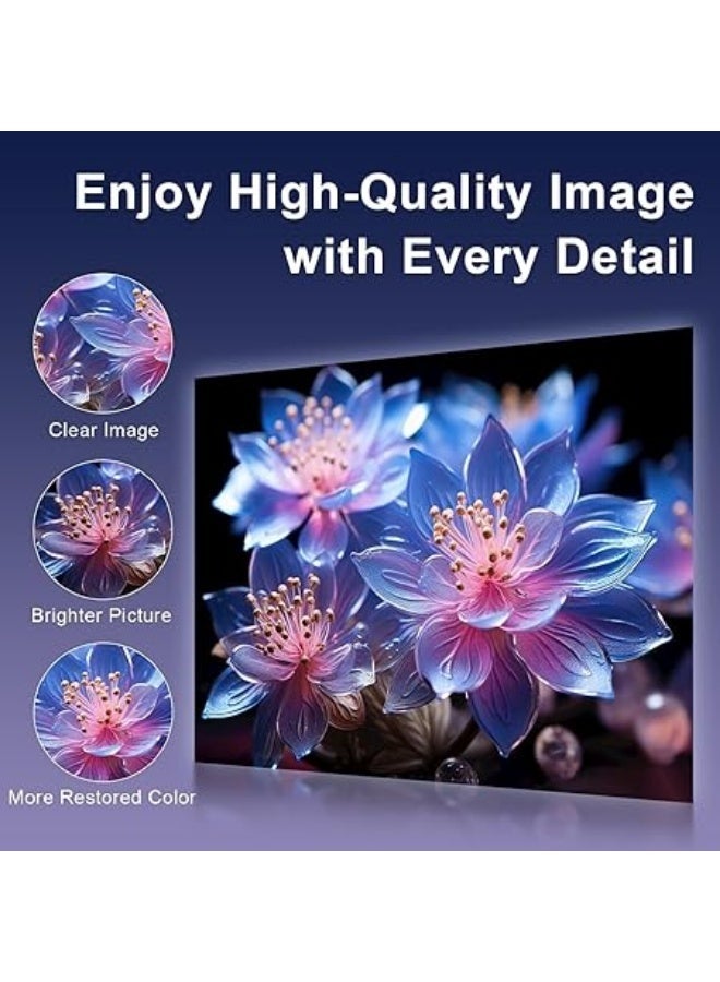 4K 1080P Smart Projector with Built-in Apps, Bluetooth, Wi-Fi, Auto Keystone, Shortcut and 270° Adjustable Projection - Compact Portable Outdoor Movie Projector HY320 HY300 (Black) - Image 5