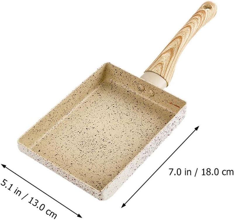 ABOOFAN Square Non-stick Frying Pan for Steak and Breakfast Cooking, Maifan Stone Coating, Flat Home Kitchen Omelet Pan Compatible with Gas and Electric Stovetops - Image 2