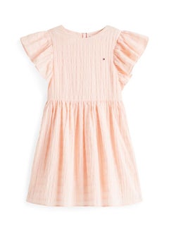 TOMMY HILFIGER Kids Textured Cotton Dress  - Image 5