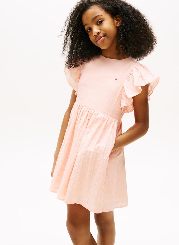 TOMMY HILFIGER Kids Textured Cotton Dress  - Image 4