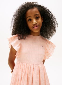 TOMMY HILFIGER Kids Textured Cotton Dress  - Image 3