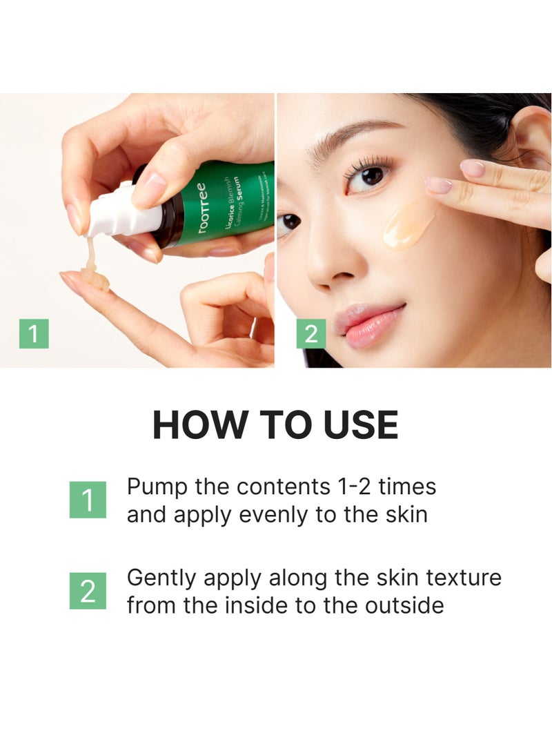 rootree Licorice Blemish Calming Serum - Korean Beauty Skin Brigtening, Impproving Skin Tone, Soothing Revitalizing, Vegan & Cruelty Free - Image 5