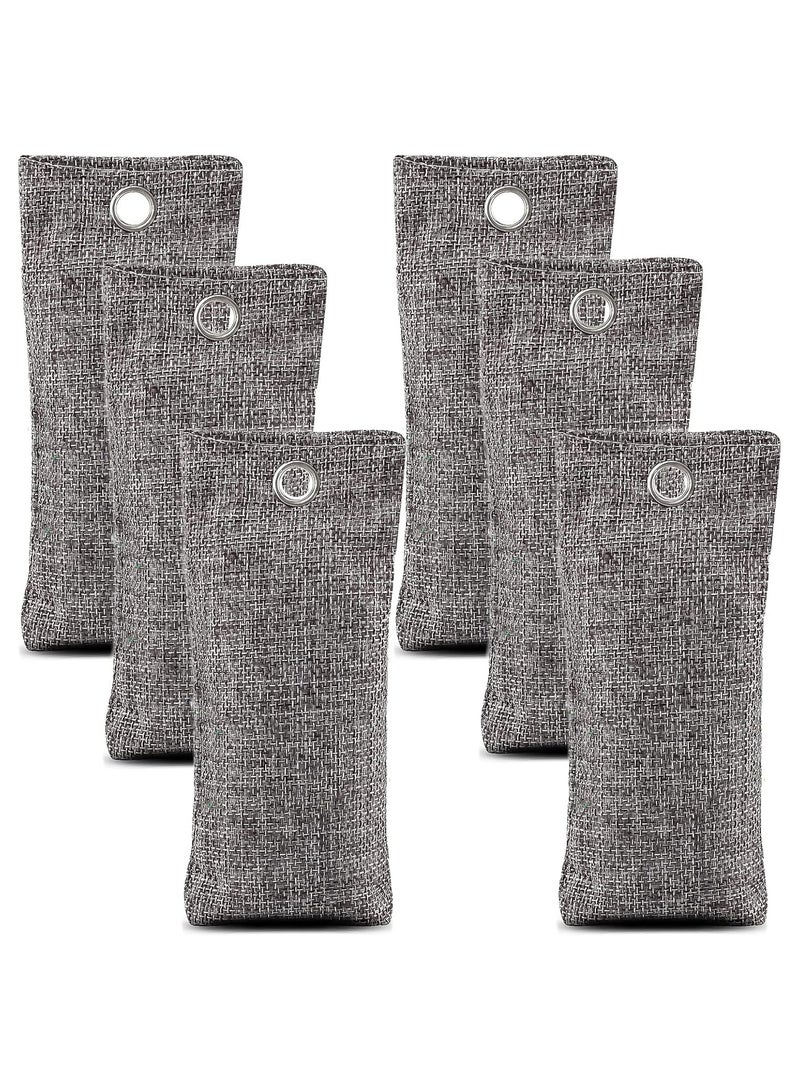 Activated Bamboo Charcoal Bags, 100g Charcoal Shoe Deodorizer Bags, Shoe Odor Eliminator, Charcoal Air Purifying Bags, Activated Charcoal Odor Absorber for Gym Bag, Car, Pet, Closet (6) - Image 1