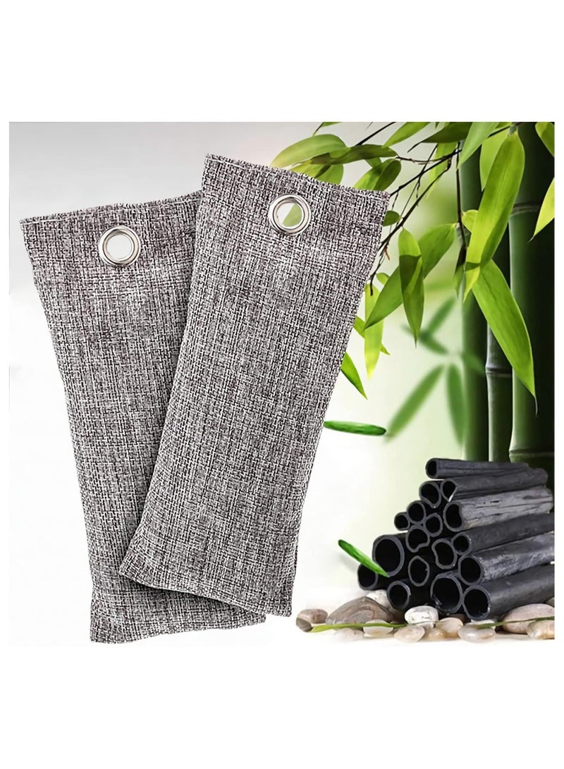 Activated Bamboo Charcoal Bags, 100g Charcoal Shoe Deodorizer Bags, Shoe Odor Eliminator, Charcoal Air Purifying Bags, Activated Charcoal Odor Absorber for Gym Bag, Car, Pet, Closet (6) - Image 2