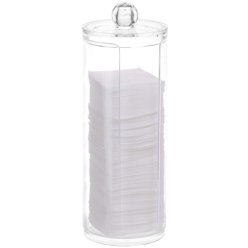Tecbeauty Cotton Pad Holder Makeup Pads Cotton Swab Dispenser for Bathroom Storage,Clear, Acrylic, 2.9x7.5 inch - Image 4