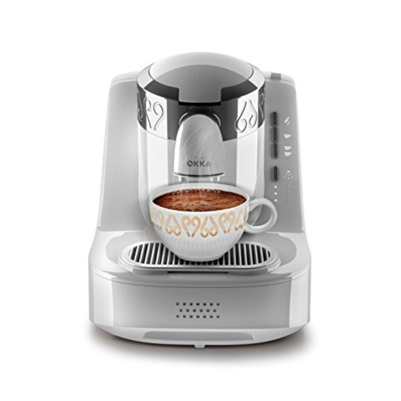 Turkish coffee maker for home use, stainless steel body, white color, fully automatic with direct-to-cup and self-cleaning function - Image 5