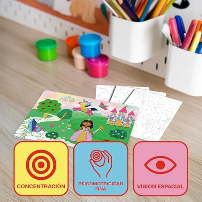 FOIL FUN ANIMAL WORLD CRAFT SET FOR CHILDREN WITH 1 PLAYER, EDUCATIONAL GAMES FOR CHILDREN FROM 4 YEARS, CHILDREN'S GAME FROM 100 SLIDES - Image 5