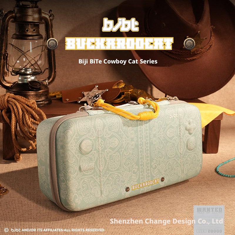 حقيبة تخزين BuckrooCat باللون الأخضر الكاجو لـ Nintendo Switch 2/OLED/Switch