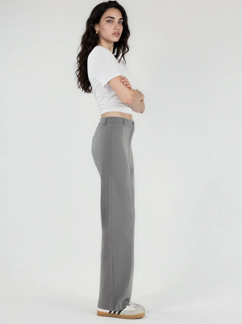 هيكاب High Waist Straight Leg Bengalin Pants