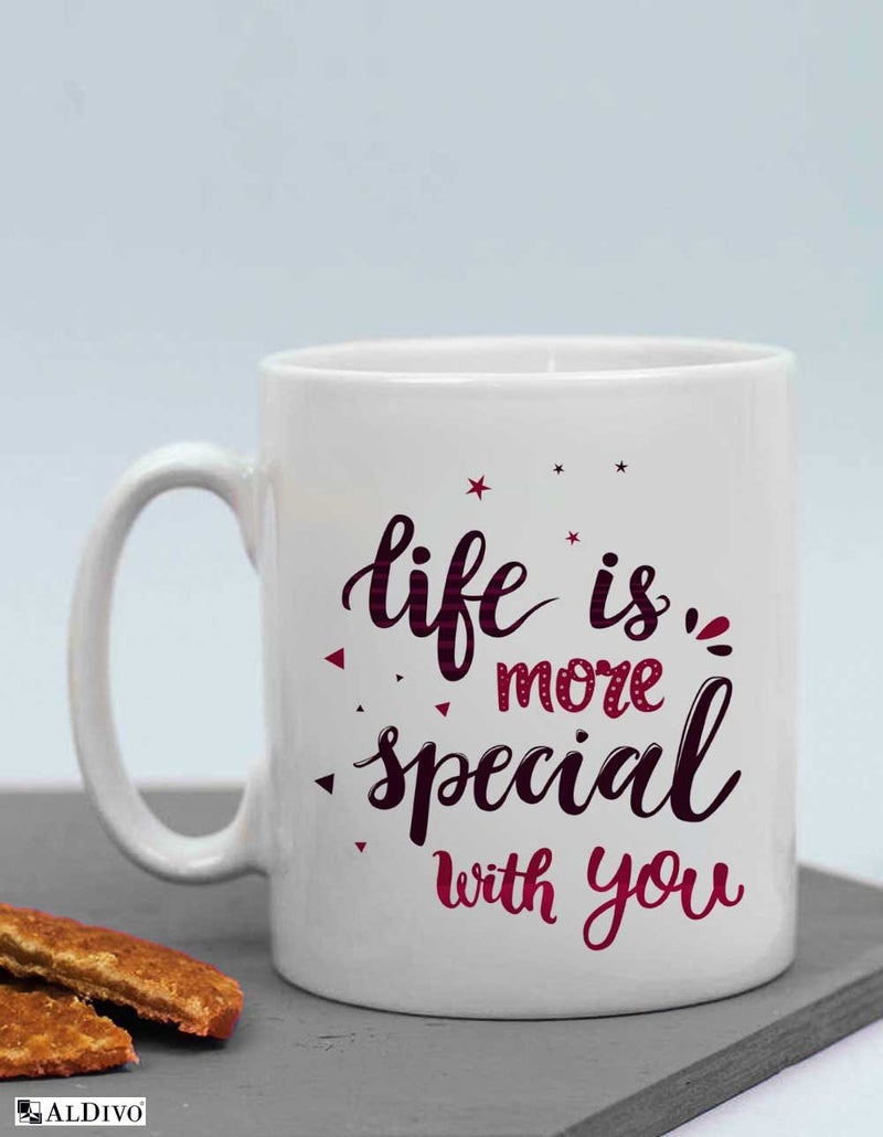 ALDIVO ALDIVO Cushion Cover with Filler Ceramic Coffee Mug Greeting Card Key Ring Standard White  - Image 4