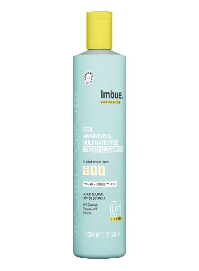 Imbue Coil Awakening Sulphate Free Cream Cleanser Shampoo - Curl Enhancing for 4A-4C Hair - Add Moisture and Hydrate - Curly Girl Method Daily Cleanser - Image 1