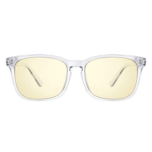 TIJN Gaming Glasses Blue Light Blocking Glasses for Women Men Nerd Eyeglasses Screen Fatigue Anti UV Glare (Transparent(Gaming Glasses)) - Image 1