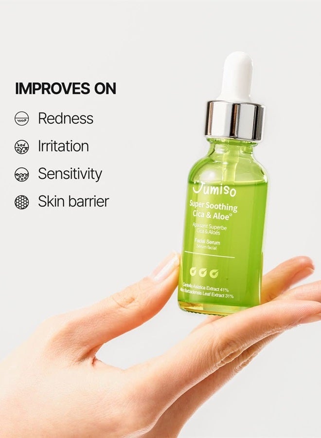 JUMISO Super Soothing Cica & Aloe Facial Serum, Moisturizing, Calming & Revitalizing, Korean Skincare, Vegan Cica Serum, Aloe Serum, 1.01 fl.oz  - Image 5