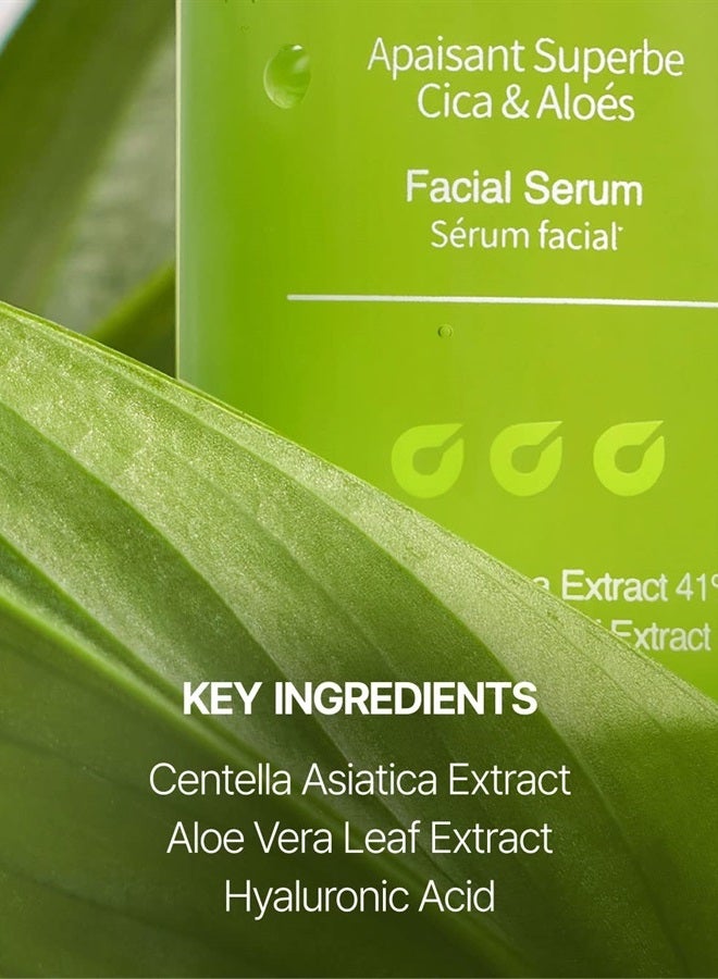 JUMISO Super Soothing Cica & Aloe Facial Serum, Moisturizing, Calming & Revitalizing, Korean Skincare, Vegan Cica Serum, Aloe Serum, 1.01 fl.oz  - Image 4