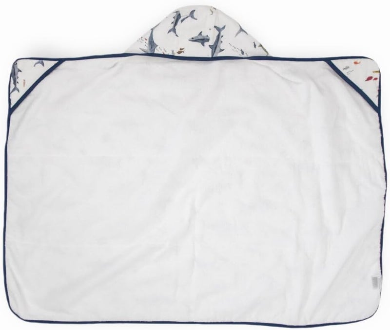Little Unicorn Cotton Hooded Towel Big Kid (Shark) - Image 1