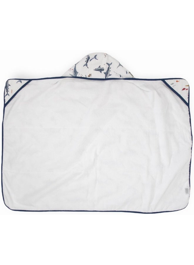 Little Unicorn Cotton Hooded Towel Big Kid (Shark) - Image 4