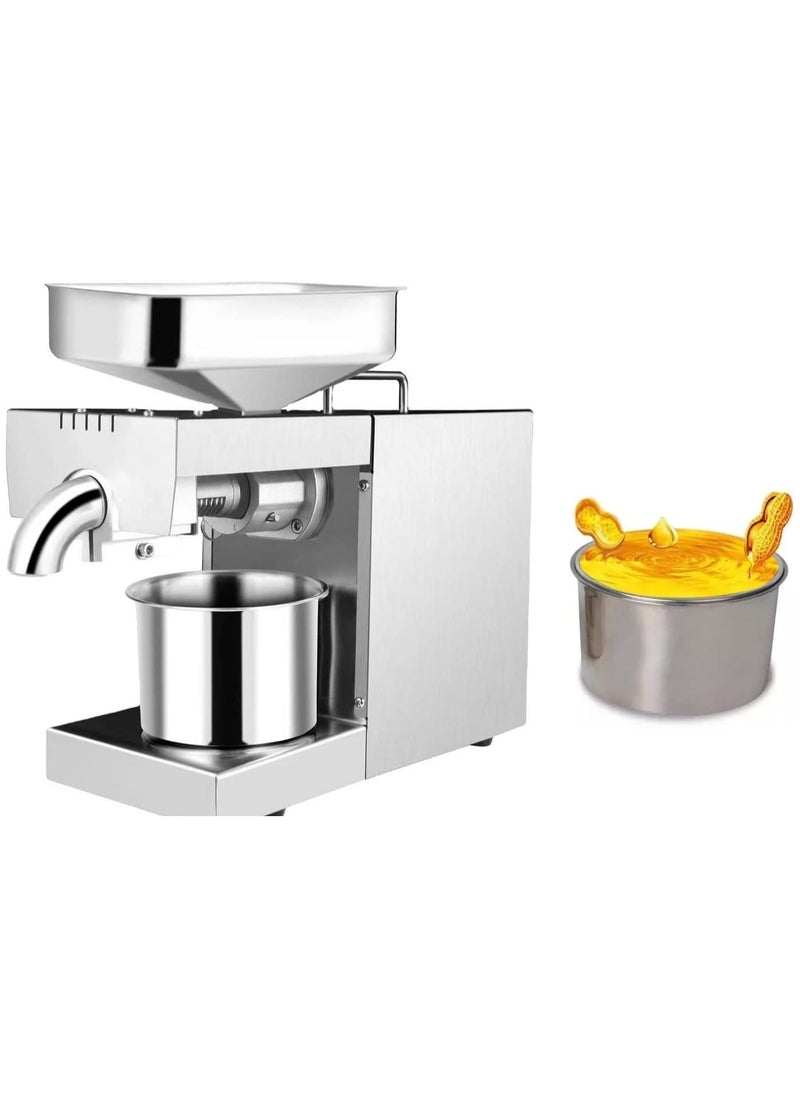LETWOO - LETWOO Electric Oil Press Machine 700W Cold Hot Press Stainless Steel Seed Oil Maker - Image 1