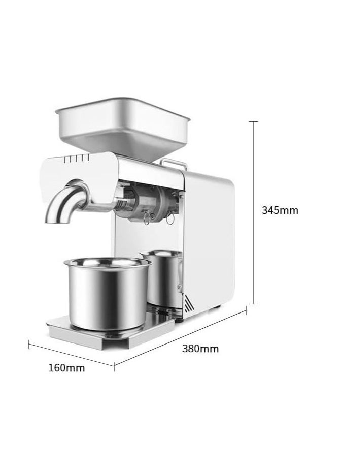 LETWOO - LETWOO Electric Oil Press Machine 700W Cold Hot Press Stainless Steel Seed Oil Maker - Image 1