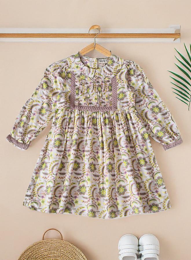 BELLA MODA Floral Peter Pan Dress - Image 1