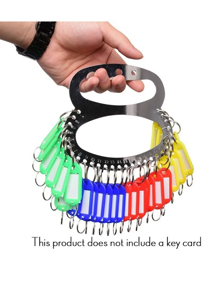 Rubik Multi Ring Thickening Stainless Steel Key Disk Management Warehouse Key Chain, Hanging Key Hotel (28 Key Chian)  - Image 1